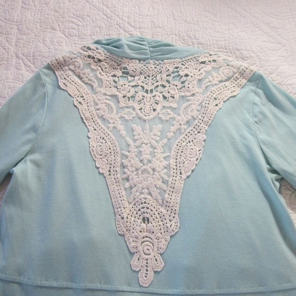 LOGO Cardigan XXS Open Front Cardigan Back Crochet - Picture 6 of 8